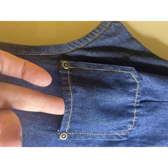 Forenza Women's Denim Vintage Y2K 90s Sleeveless Dress with Belt Size 12 - Picture 5 of 9